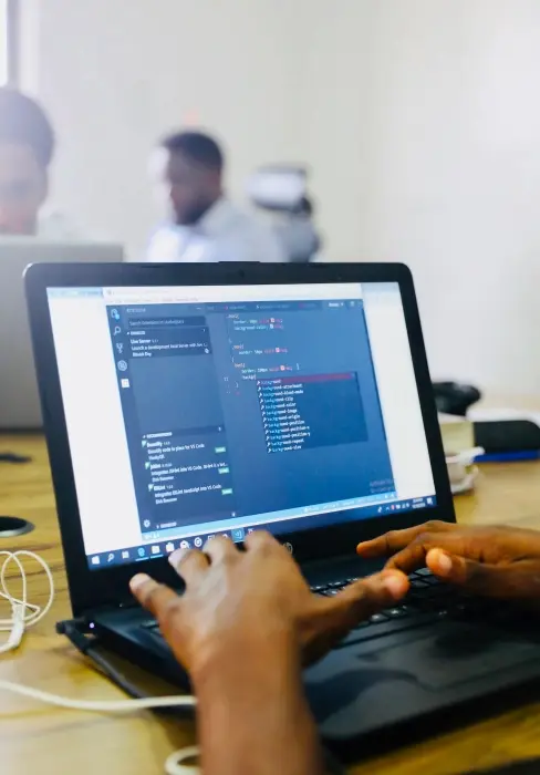 Developer working in HTML