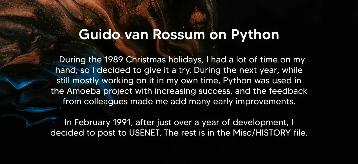 "Guido van Rossum on Python"